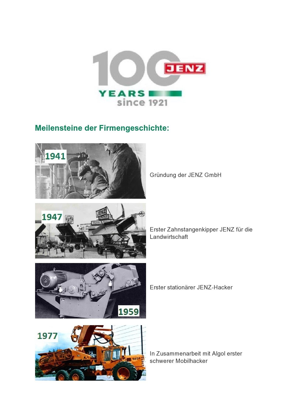 100 Jahre JENZ