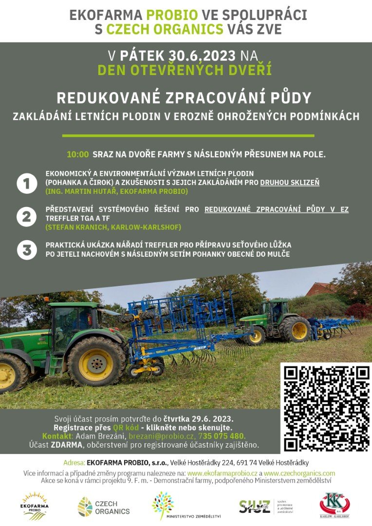 Pozvánka na den otevřených dveří na demonstrační farmě